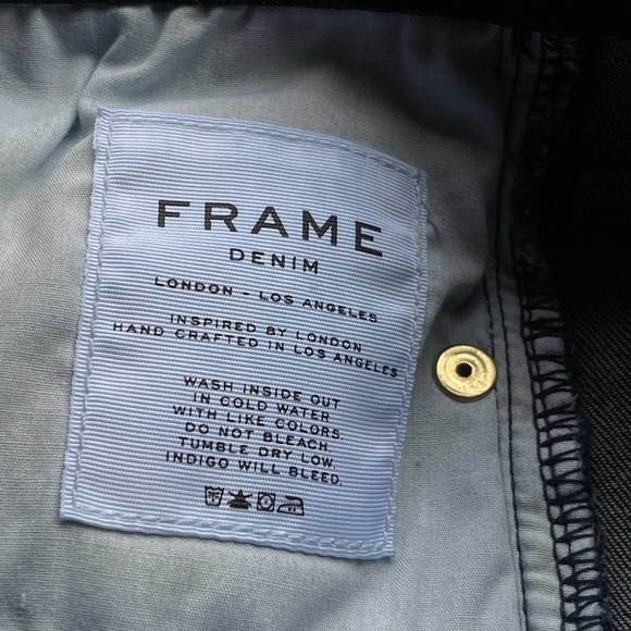 Frame Le Garcon River Road Dark Wash Slim Jeans Size 24 - Picture 6 of 11
